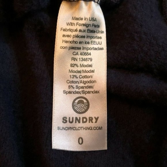 Sundry Anthropologie Size XS 0 Heart Patch Hoodie Pullover in Blue Sweatshirt - Picture 10 of 11